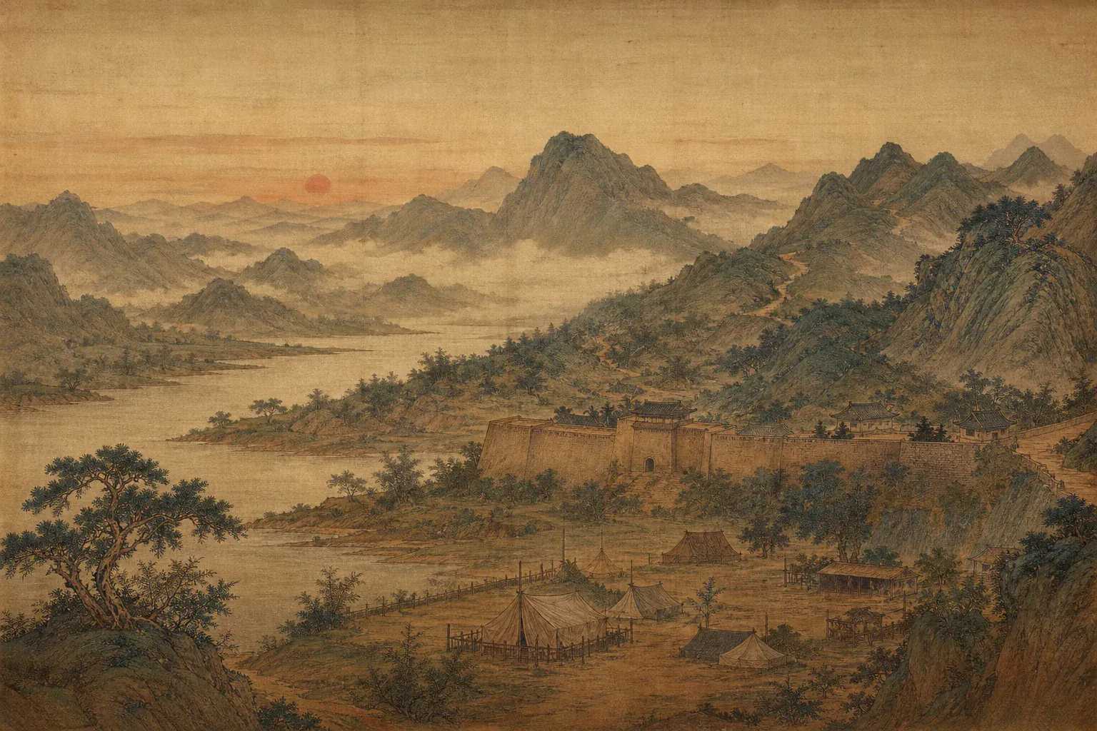 南明公元1652年的地域风貌与李定国生平意象。