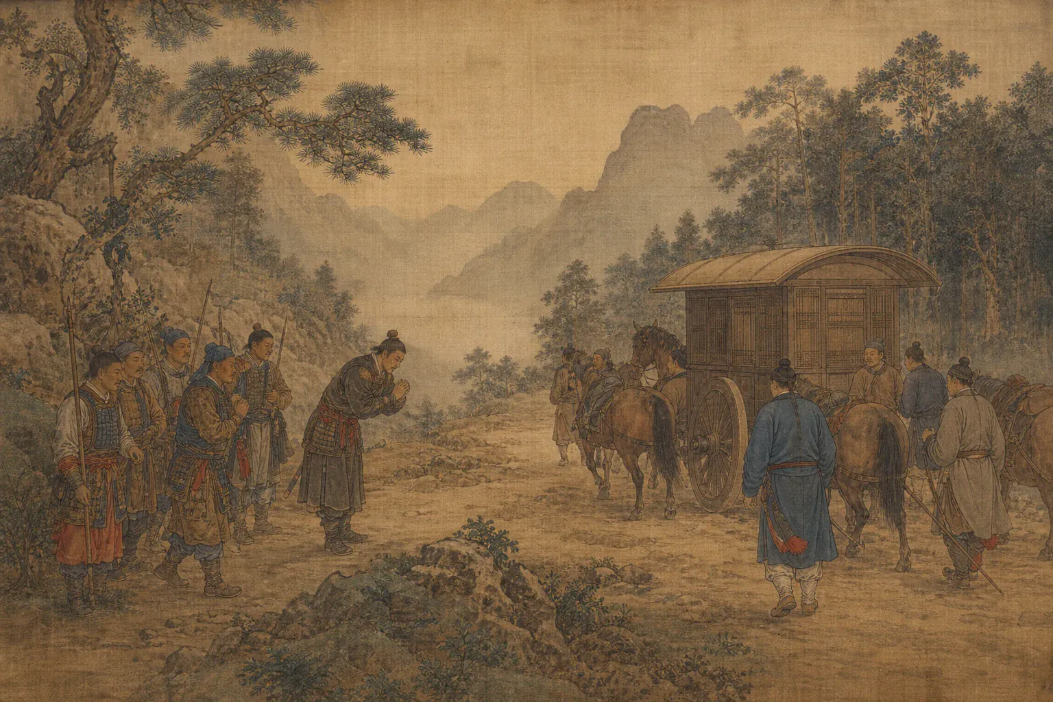 李定国率精兵秘密东进，在滇西道路迎接永历帝车驾进入云南。